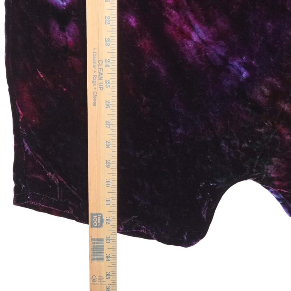 Free People Riverside Velvet Romper Purple Tie Dye Silk Blend Boho Small NWT - Picture 6 of 13